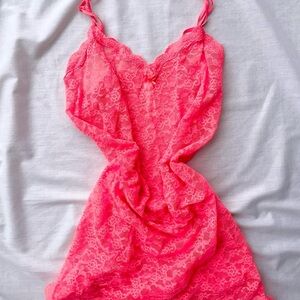 Victoria's Secret Vibrant Pink Lace Lingerie